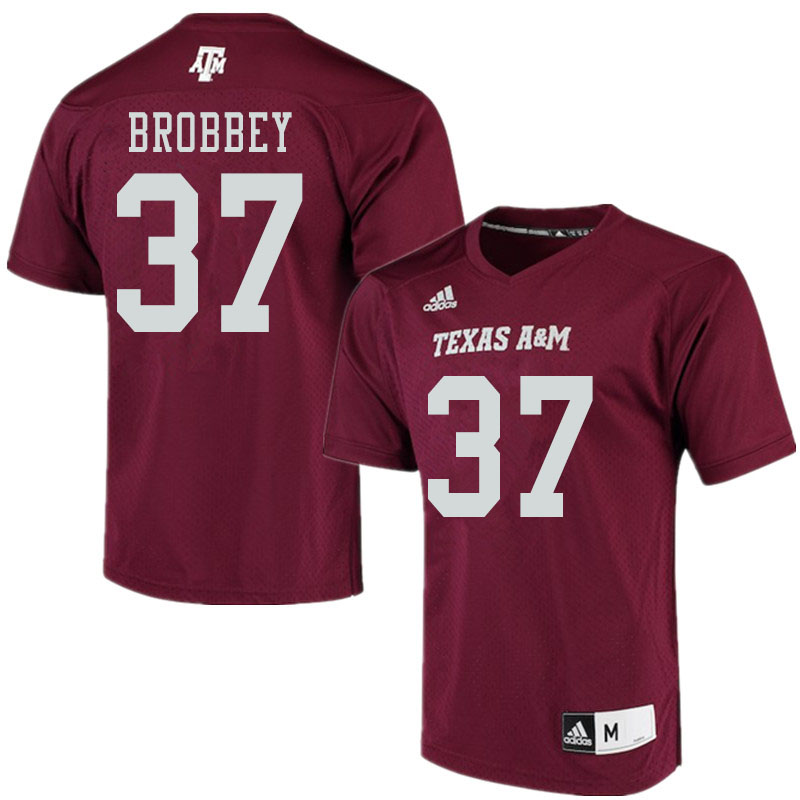 Men #37 Nigel Brobbey Texas A&M Aggies College Football Jerseys Sale-Maroon Alumni Player